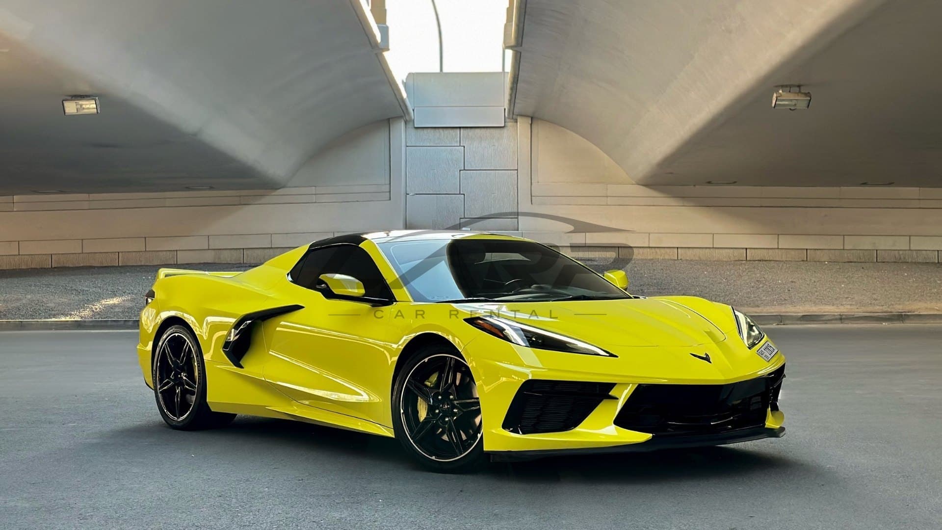 Chevrolet Corvette C8 Convertible 2023 2023 in Accelerate Yellow — Dubai